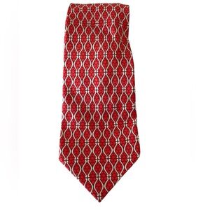 Hermès men's model number 5012 EA Elegant Red Patterned Men's Tie